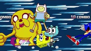 AN Mugen Request #1931: SnowMan, Homer, Pinkamena, Spongebob VS Sonic.exe, MrBean, Gumball, FinnJake