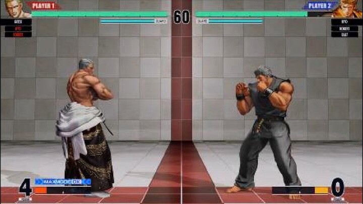 KOF15　シルバーギースvsブラックリョウサカザキ　あての強パンチ飛び込み