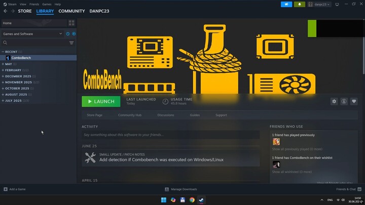 ComboBench PC Hardware Leaderbaords and results