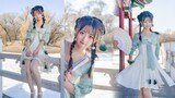 [Midou] Sweet traditional-style girl performing YanWuXie on a frozen lake