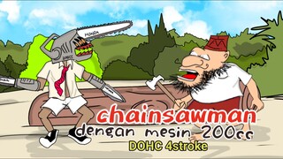 chainsawman marah,malah jadi alat potong//animasi chainsawman lucu