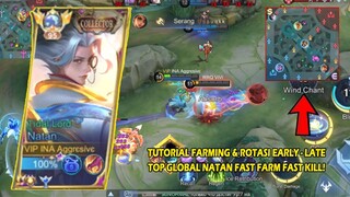 Gini Cara Rotasi Top Global Natan Jungler | MLBB