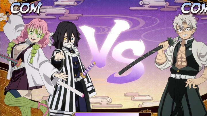 Iguro Obanai & Kanroji Mitsuri vs Fushigawa Minami