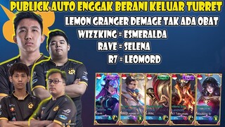PUBLICK AUTO TAKUT KELUAR TURRET !! TEAM RRQ [ RRQ LOMON GRANGER NGAMUK ] MOBILE LEGENDS
