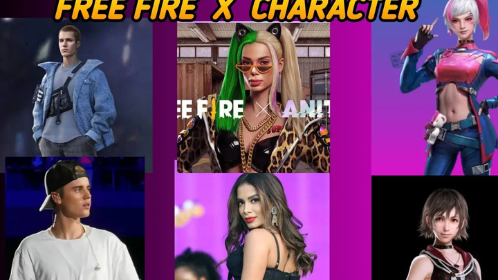 Free Fire x Collaboration - FF ตัวละคร x Justin Bieber x Anitta x Iris Darknexx6