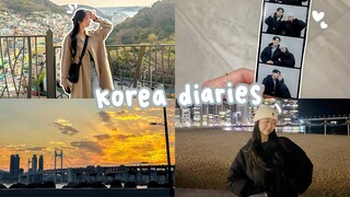 korea diaries | train to busan, gamcheon culture village, cute cafes in busan, night in gwangalli