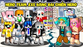 YABUN THỬ THÁCH 24GIỜ TIÊU DIỆT HERO TEAM EXE BĂNG TRONG MINECRAFT MORA VÀ MÈO BÉO BỊ EXE NGUYỀN RỦA