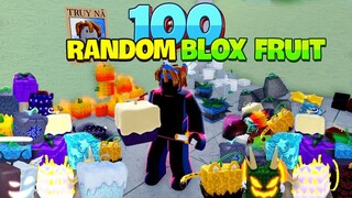 Blox Fruit - Thử Thách RANDOM 100 BLOX FRUIT Tìm Mochi, Leopard và cái kết không ngờ