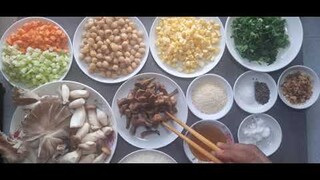 Cháo đậu gà nấu nấm. Ốc chay. Ngon tuyệt vời. Bếp cô tư tập. 285.?