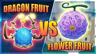 Dragon Fruit vs Flower Fruit in A One Piece Game