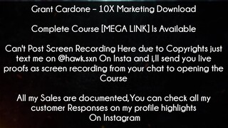 Grant Cardone Course 10X Marketing Download