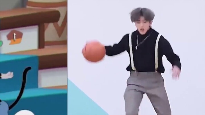 Tom and Jerry: Tom and Butch imitate Cai Xukun playing basketball