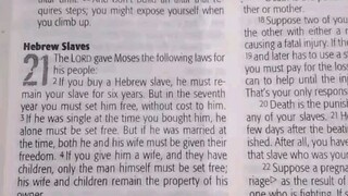 Daily Verse.                  Exodus 21:1-4