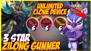 ZILONG BINTANG 3 GUNNER + CARA BERMAIN COMMANDER BARU AUSTUS UNLIMITED CLONE ! MAGIC CHESS