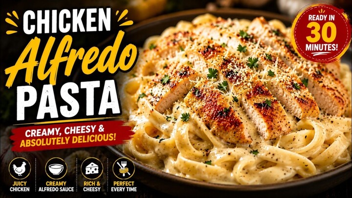 Chicken Alfredo Pasta | Homemade Cooking