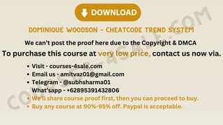 [Course-4sale.com] - Dominique Woodson – Cheatcode Trend System