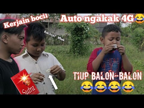 Auto ngakak 4G🤣Kerjain bocil tiup balon SUTRA😂|Tiko Sausu