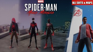 All Suits With Maps| R USER GAMES | Spider Man Miles Morales Fanmade Game Mobile...