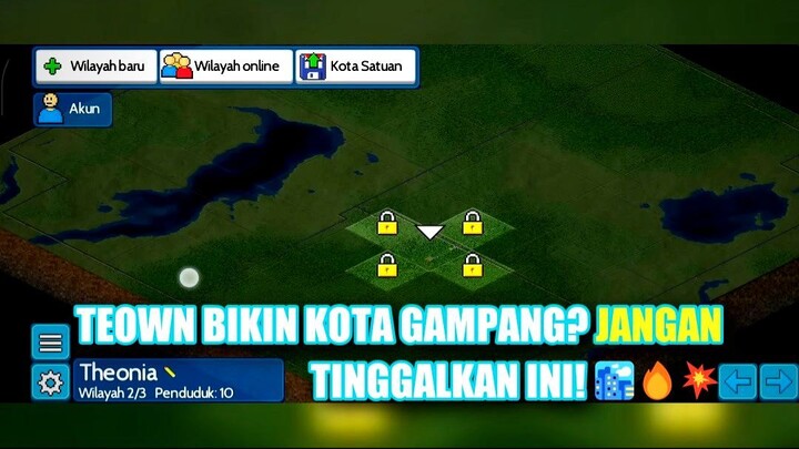 Pengenalan Game TheoTown & Setup Peta Pertama Pemula