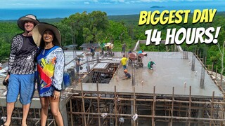 CONCRETING THE ROOF 200 sqm MANUALLY - Building Home in the Philippines