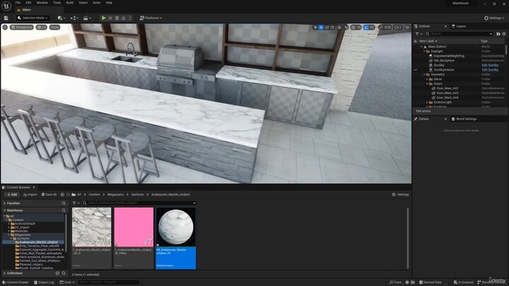 04 Materials, Static Mesh và Cỏ - 002 Vật liệu ngoại thất P2.