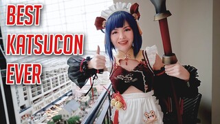 KATSUCON 2023 VLOG! xiangling & lumine cosplay (genshin impact) anime convention experience 💕