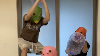Invite your friends to watch the double whack-a-mole challenge