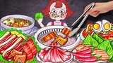 MUKBANG Animarion KOREA FOOD - Stop Motion Paper
