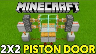 Minecraft: How to Make a 2x2 Piston Door | Easy Redstone Tutorial for Beginners!