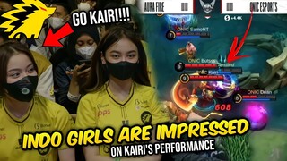 ONIC GIRLS ARE IMPRESSED ON KAIRI's PERFORMANCE IN MPL ID ....