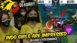 ONIC GIRLS ARE IMPRESSED ON KAIRI's PERFORMANCE IN MPL ID ....