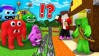 Scary Security Base JJ and Mikey vs GARTEN OF BANDAN in Minecraft Challenge - Maizen JJ and Mikey