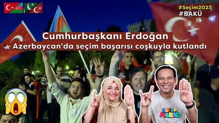 BAKÜ-Cumhurbaşkanı Erdoğan'ın seçim başarısı Azerbaycan'da coşkuyla kutlandı 🇦🇿🇹🇷🐺Pakistani Reaction