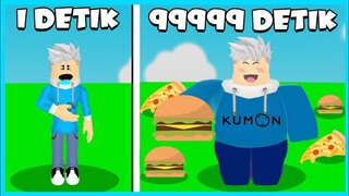 SETIAP DETIK AKU MENAMBAH GENDUT DIROBLOX! DARI KURUS SAMPE  PALING GENDUT