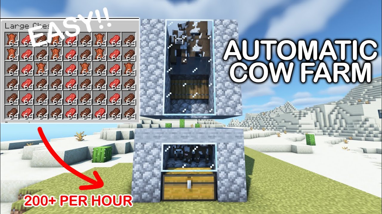 minecraft cow farm