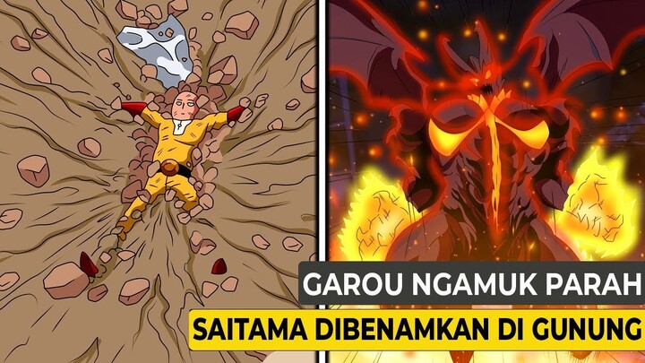 GAROU HAJAR SAITAMA SAMPAI HANCURIN GUNUNG!!!! REVIEW ONE PUNCH MAN MANGA CHAPTER 163