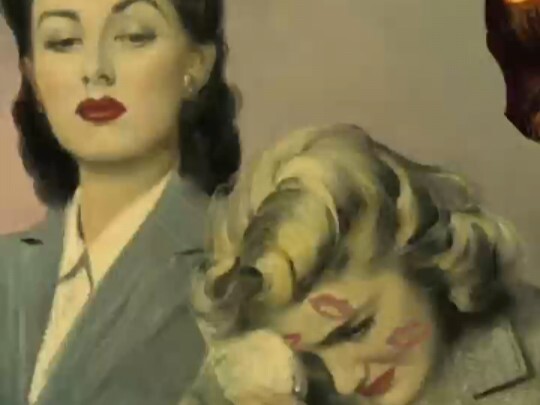 [Masterpiece Appreciation] A mature, dark-haired femme fatale passionately kisses a shy, blonde beau
