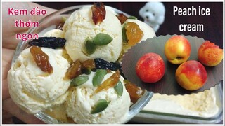 KEM: Cách làm Kem Đào 🍑 thơm ngon, mềm xốp | Tra My Cooking
