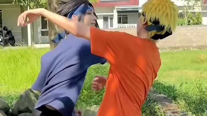 cosplay anime | Sasuke latih Naruto