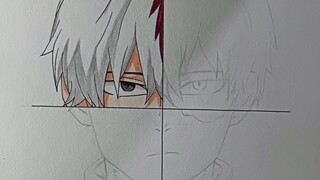 Todoroki in 4 drawing style ✏️🔥💯