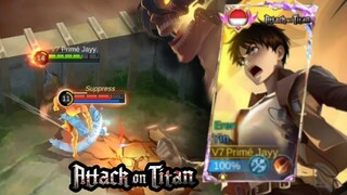 REVIEW SKIN EREN YIN!! MOBILE LEGEND X ATTACK ON TITAN