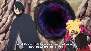 Boruto di Temani Sasuke Kabur meninggalkan Konoha demi Keselamatan Boruto - Boruto Chapter 80