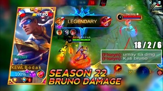 ML SEASON 22 BRUNO DAMAGE | BRUNO BEST BUILD S22 - MASTER BODAK MLBB