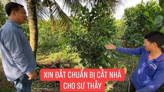 Thương Sư Thầy bệnh hen suyễn sống trong nhà kho bụi bẩn hầm nực MTQ hỗ trợ chuẩn bị cất nhà cho sư