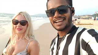 Russian girls so hot in India Goa beach famous and today my video#vairalvideo