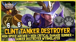 CLINT 666 THE TANKER DESTROYER ! 6 ARCHER 6 GUNNER 6 WYRMSLAYER WARRIOR ! MAGIC CHESS