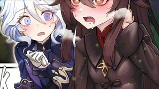 Genshin Impact book Hu Tao and Funina fell into a trap and were both bullied!