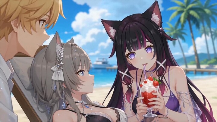 [Genshin Impact Animation] Seaside Holiday (Part 2) – Turns out Sandog Nya loves watermelon slushies