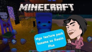 Trying MINECRAFT PE Texture Packs na kasama sa Realm Plus (nakakalito 😂)