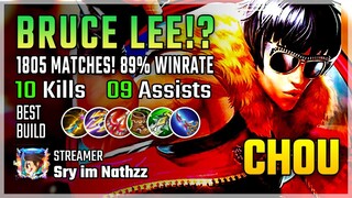 Bruce Lee Alive? Chou Best Build 2020 Gameplay by Sry Im Nathzz. | Diamond Giveaway | Mobile Legends